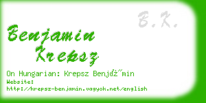 benjamin krepsz business card